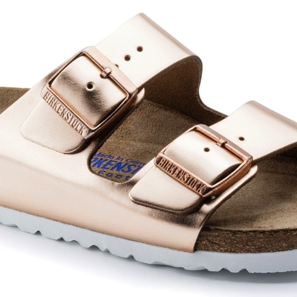 Birkenstock Arizona Metallic Copper Soft Footbed EU 43 Womens 12-12.5 US Regular - Picture 5 of 7